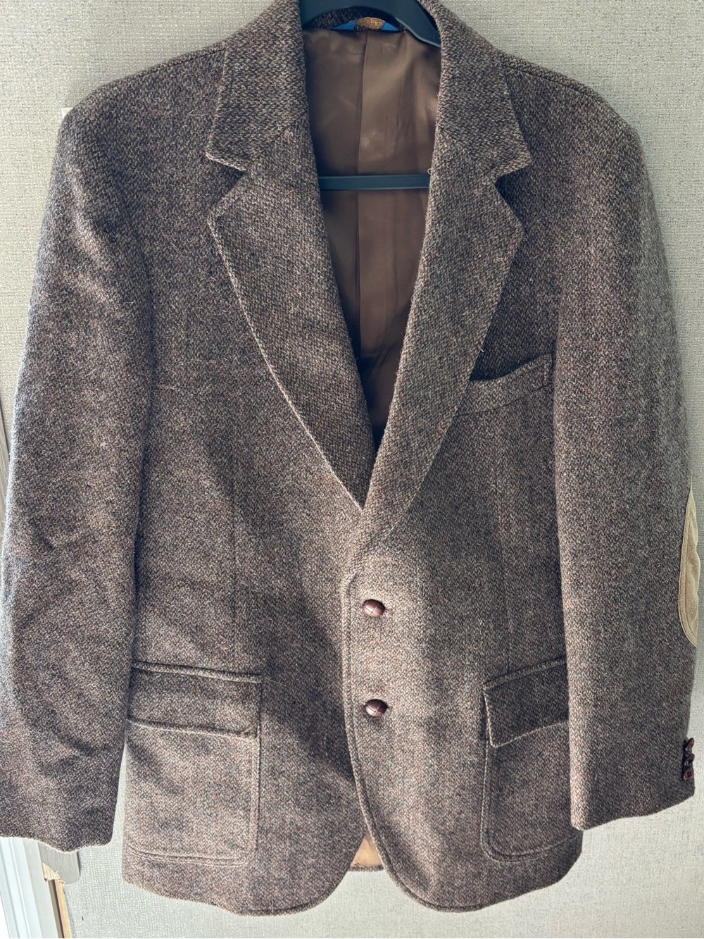 Men's VintageBrown Pendleton Tweed Sport Coat Blazer -Textured Two-Button Blazer